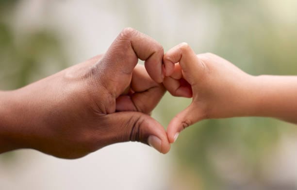 Heart hands w child
